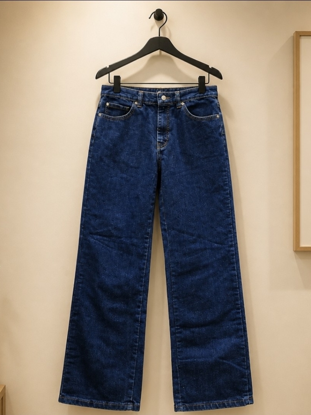 Lee Wide-Leg Jeans in Deep Blue Denim